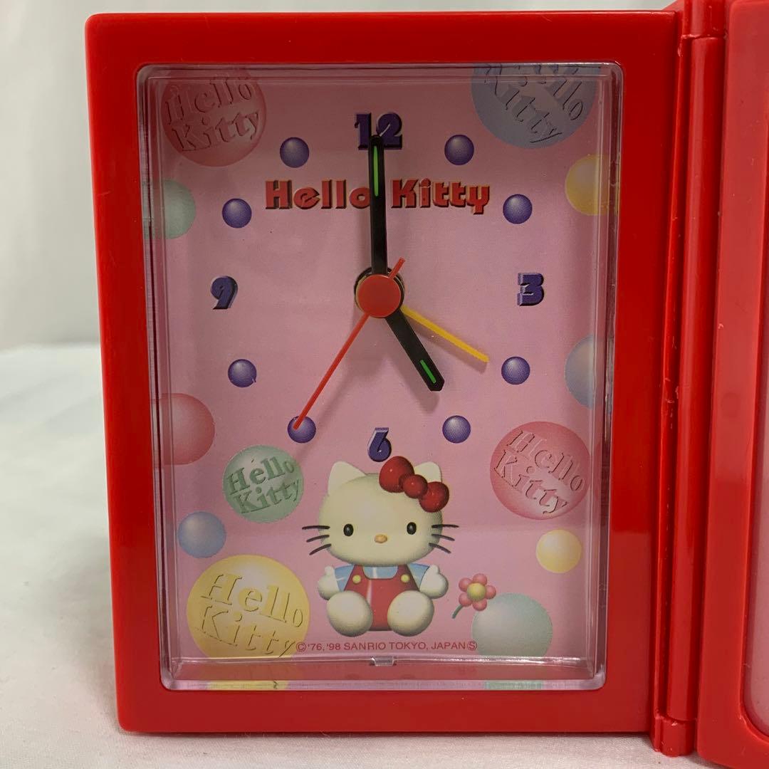 当時物！激レア】　キティ ブッククロック 置時計 写真立て 本型　1998 箱