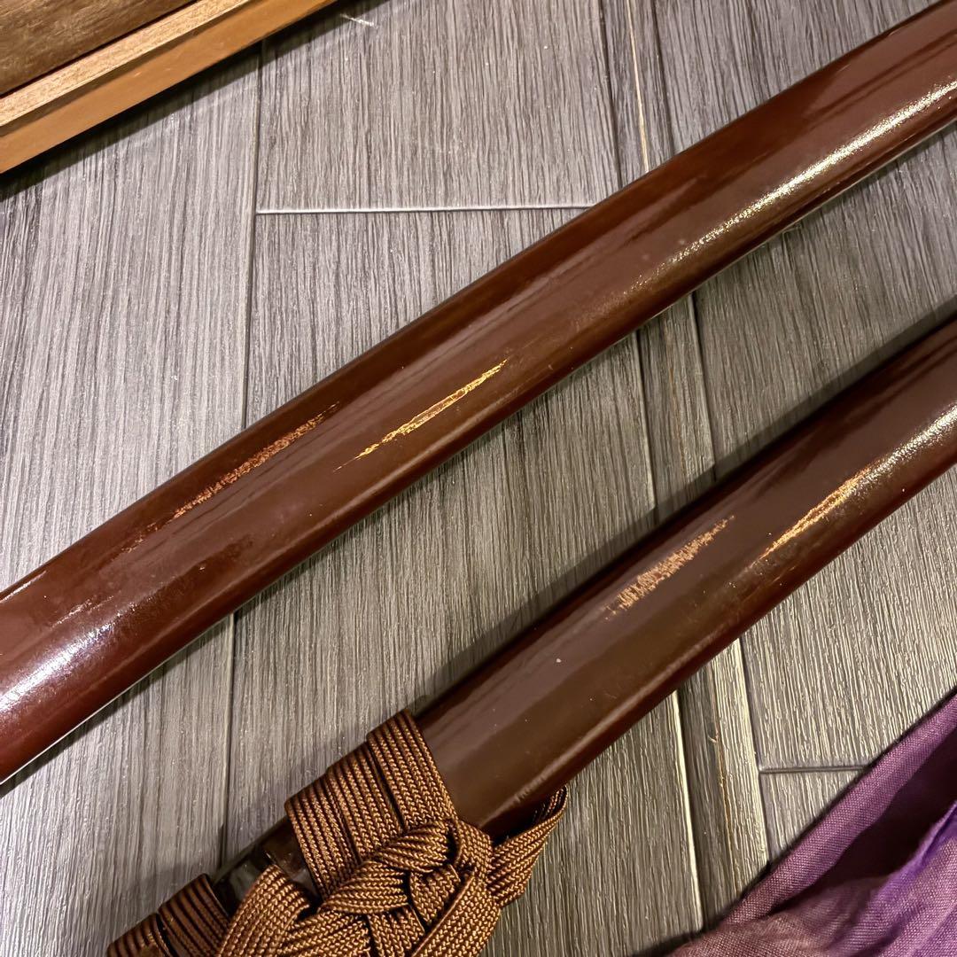 高級模造刀　居合刀　 美術刀剣　太刀　脇差　大小セット　深茶拵え