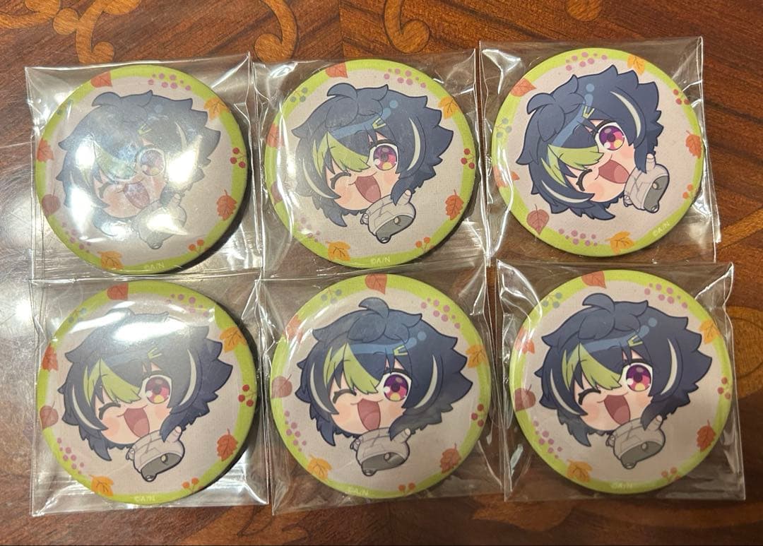 伊波ライ 秋日和缶バッジ 6個セット にじさんじ まねきねこコラボ