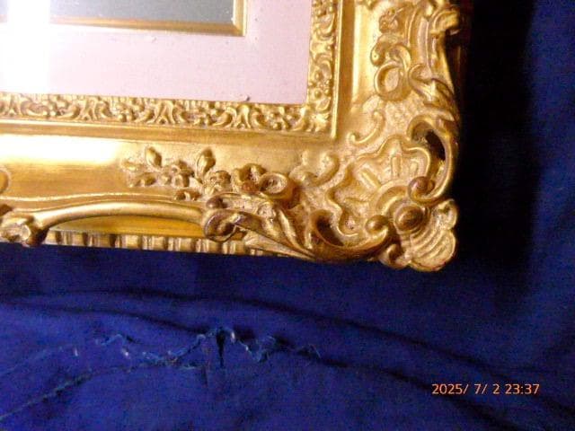 美品　素晴らしいモールドのゴールドフレーム 油彩画SM用