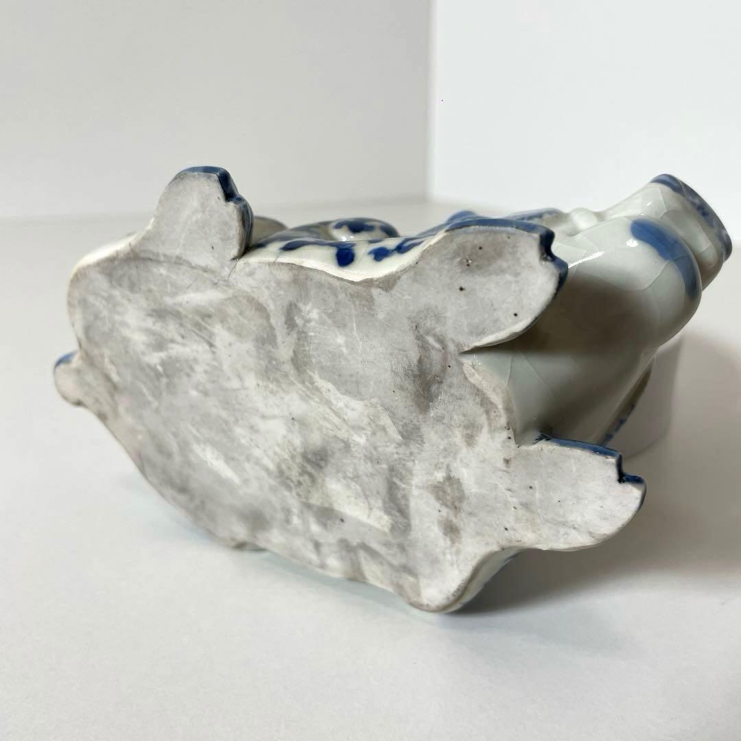 XG446 古染付・猪型香炉・古染付・伊万里・香炉・骨董・中国古玩