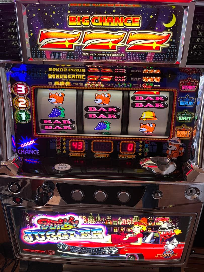 ファンキージャグラー　初代 送料無料】初代ファンキージャグラー スロット筐体 コイン不要 音量調節可