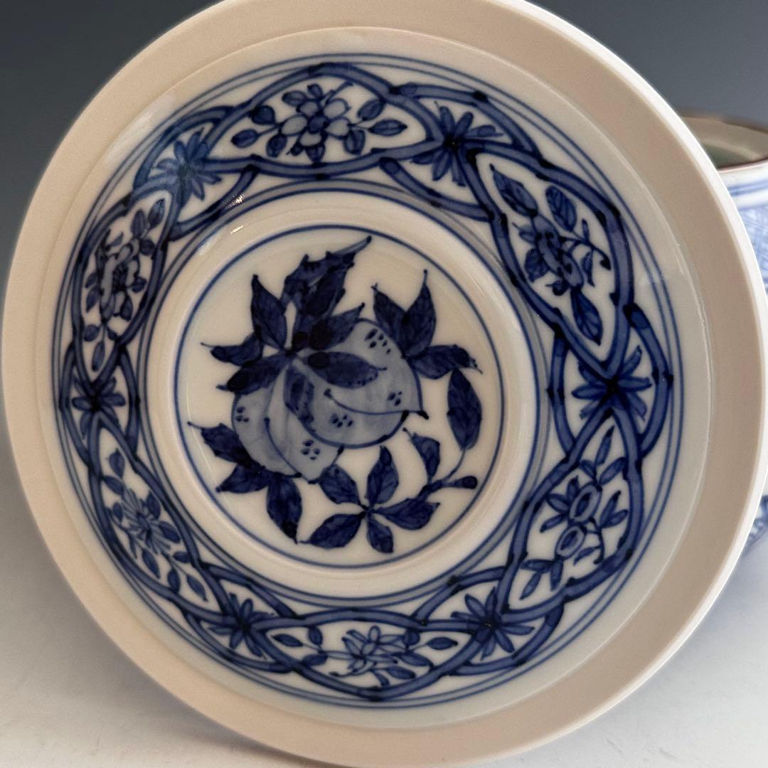 茶道具 染付 祥瑞 捻梅 水指 高野昭阿弥 共箱 替蓋付 京焼 陶芸 茶会