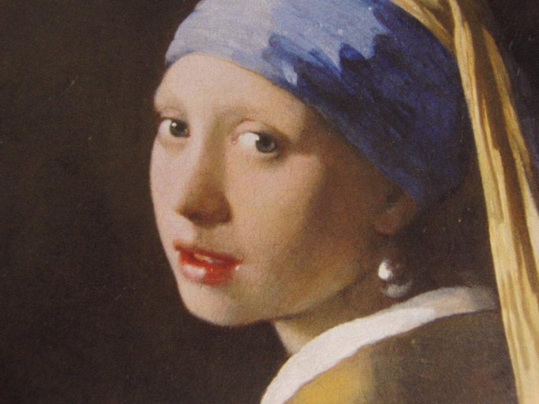 ヨハネス・フェルメール、【真珠の耳飾りの少女】、希少な額装用画集より