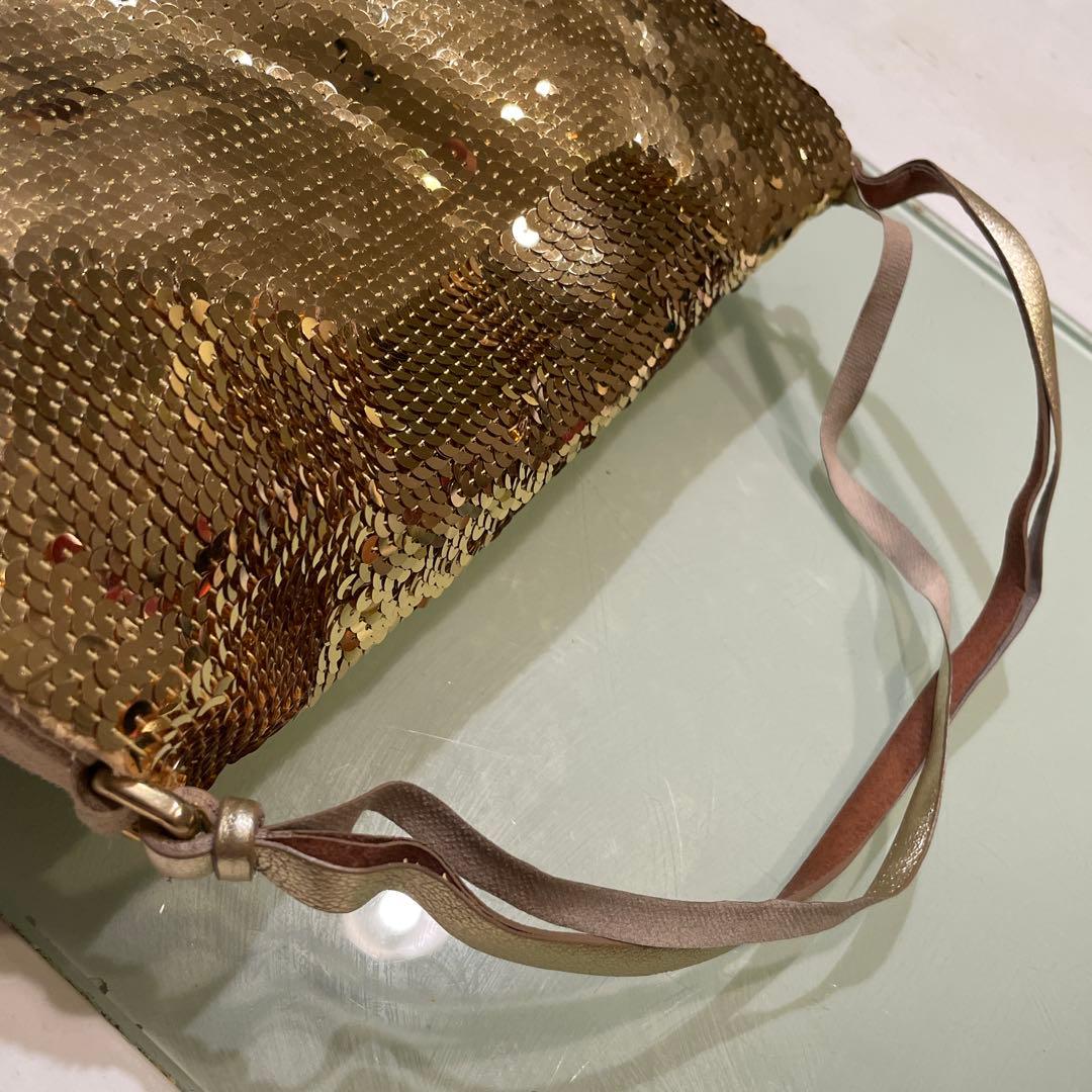 MIU MIUゴールドスパンコールバッグ