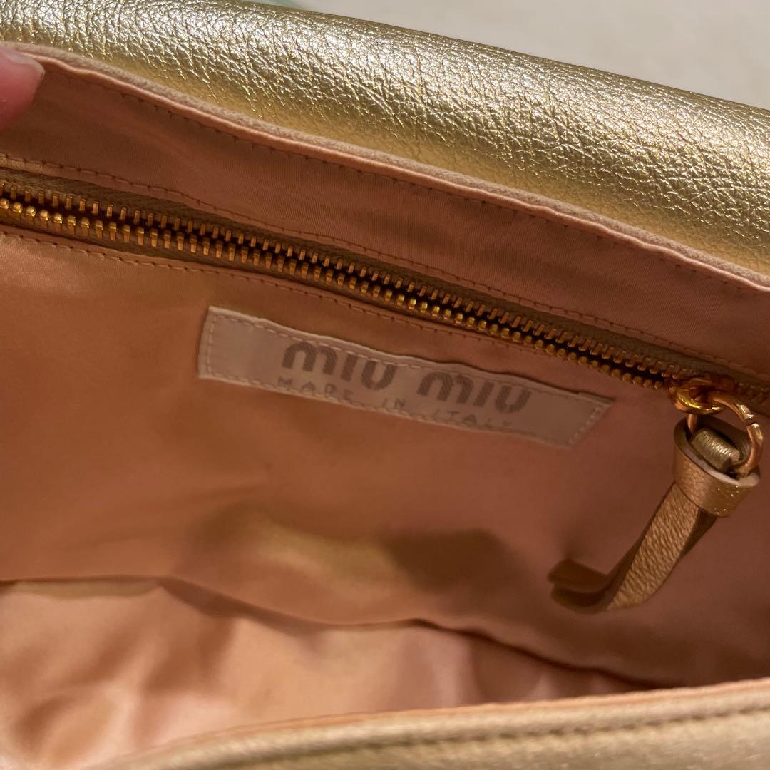 MIU MIUゴールドスパンコールバッグ