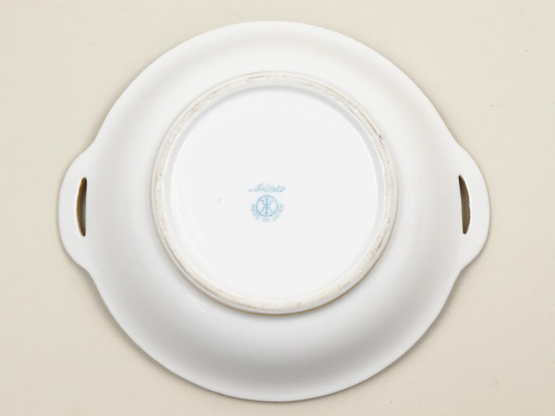 オールドノリタケ 金盛上砂漠風景 ハンドルボウル 手付鉢 飾り鉢