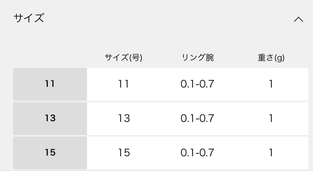 Lilas V型フォークリング K10 15号　【最終値下げ】