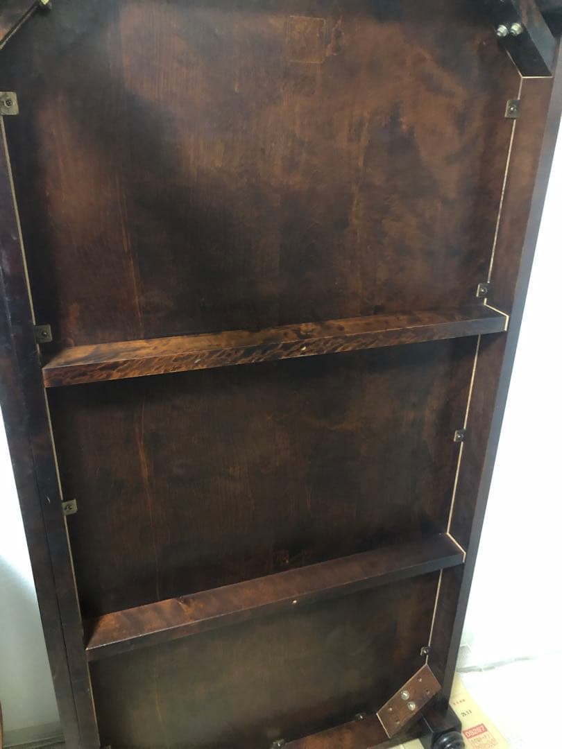 北海道民芸家具　ダークブラウン 木製 ダイニングテーブル 大きめ