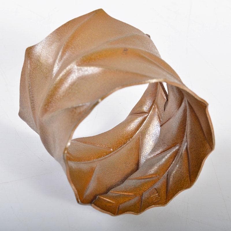 茶道具　十一代　中川浄益作　一葉蓋置　共箱　F　R4413