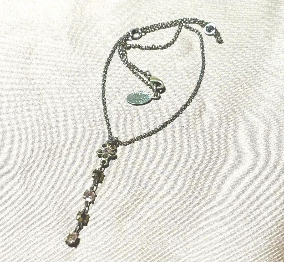 ミハエルネグリン フラワーモチーフ ネックレス ヴィンテージ ピンク