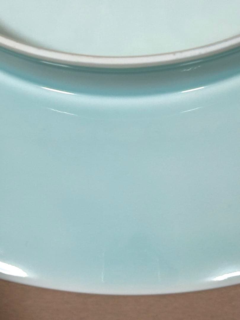 塚本快示 青白磁 菊彫高台皿 人間国宝 大皿 陶器 美術 芸術 直径