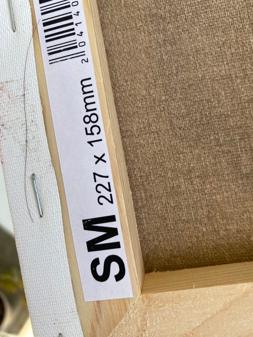 キャンバスにペン画