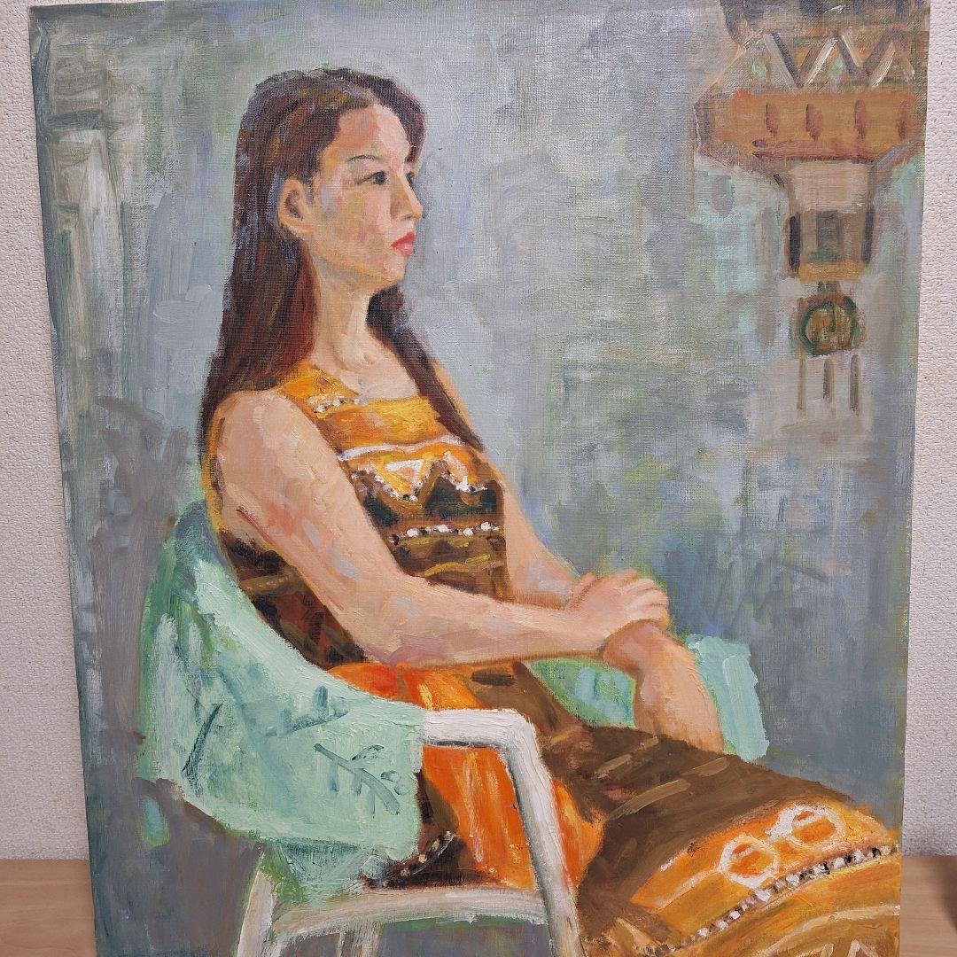 ☆人物画☆　油絵　アンティーク　レトロ