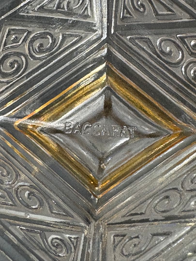 オールドバカラジャポニズム様式 エナメル彩木花瓶 刻印有り。