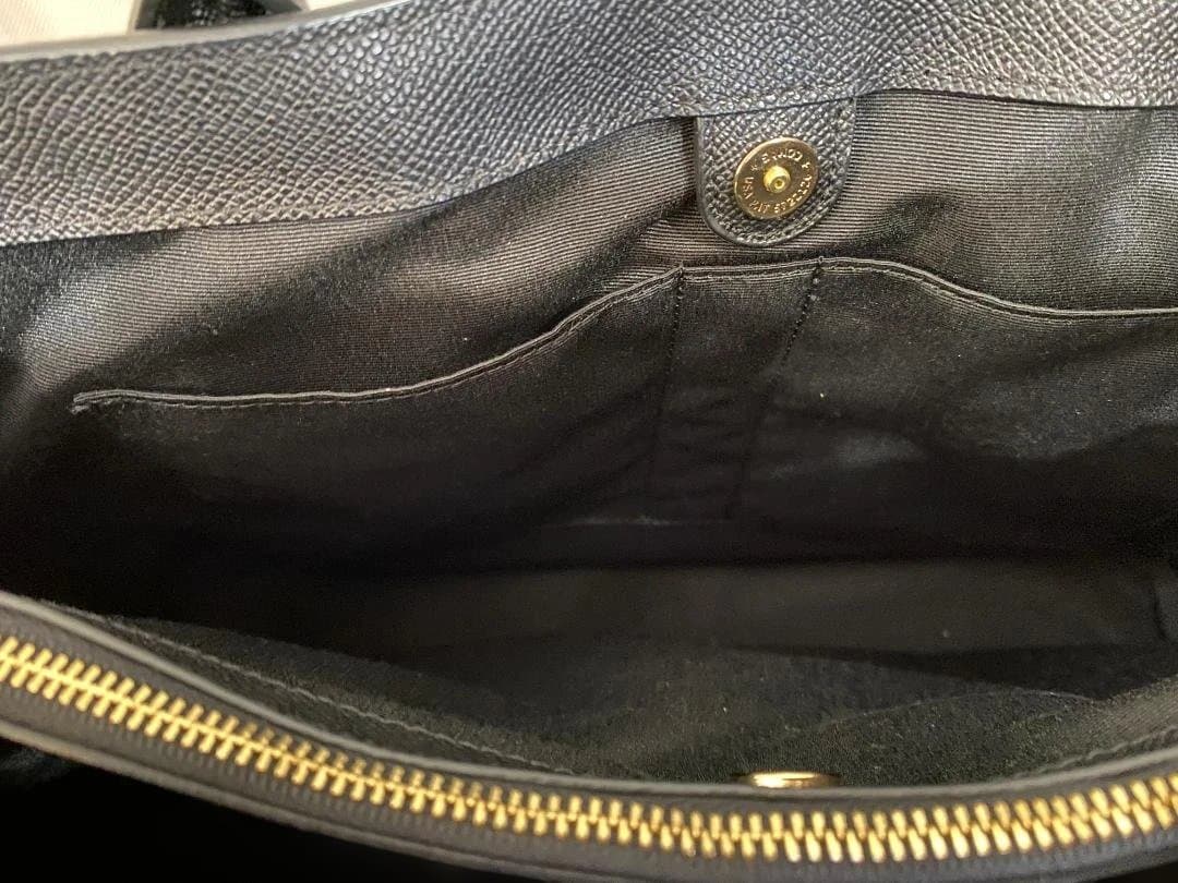 美品　COACH レザートートバッグ ブラウン/ブラック　1