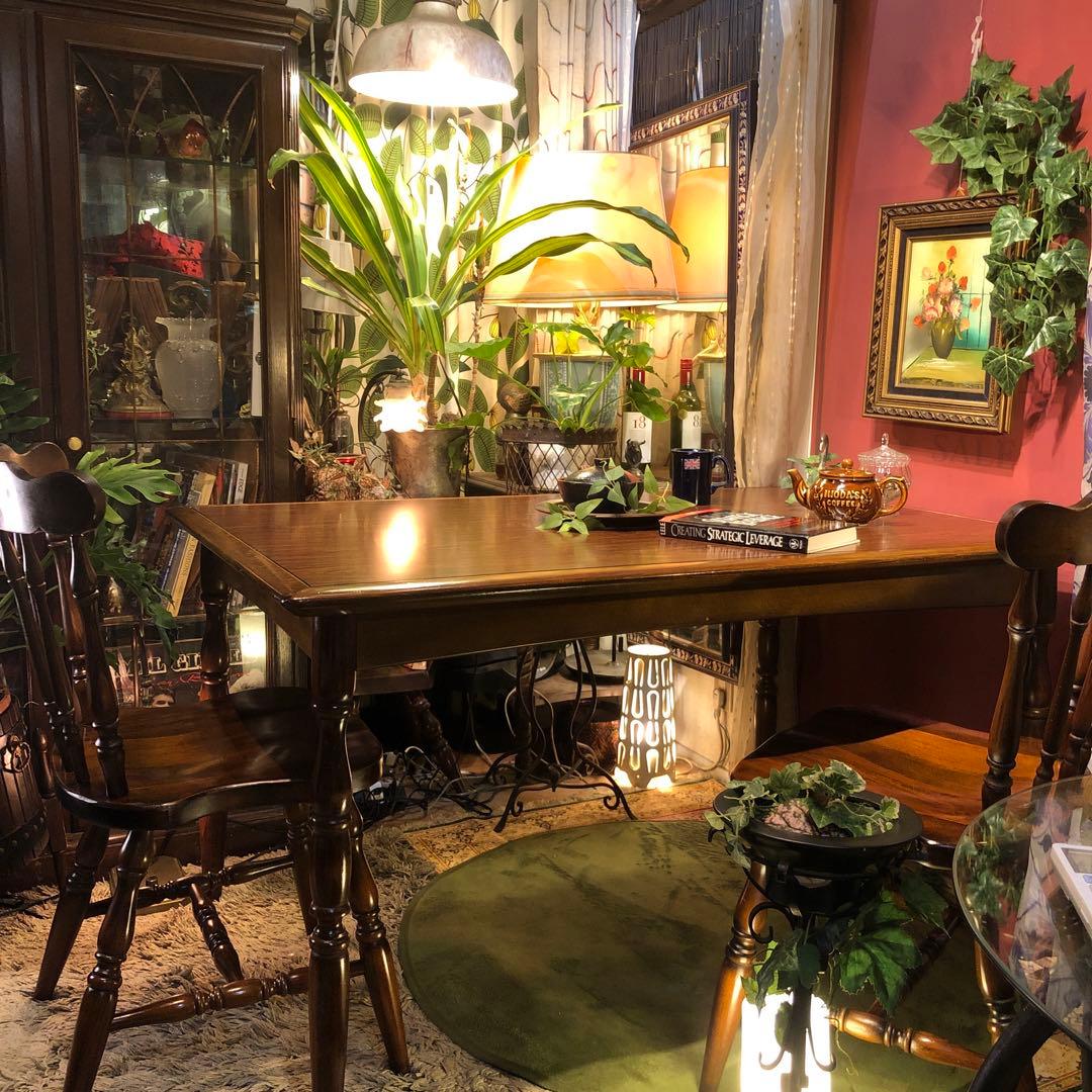 Sale 極美品キツツキマーク ヴィンテージ コロニアル メラニントップテーブル