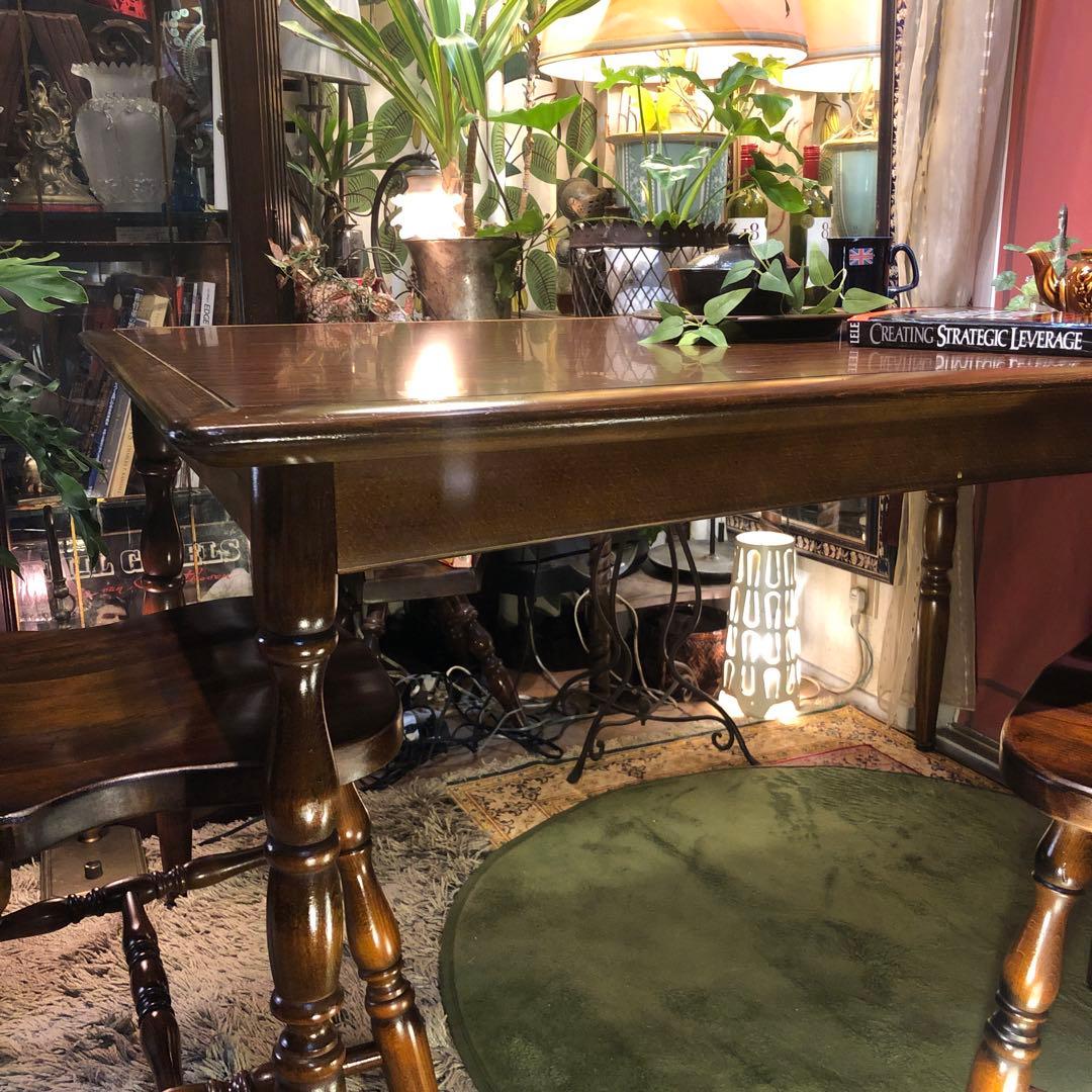 Sale 極美品キツツキマーク ヴィンテージ コロニアル メラニントップテーブル