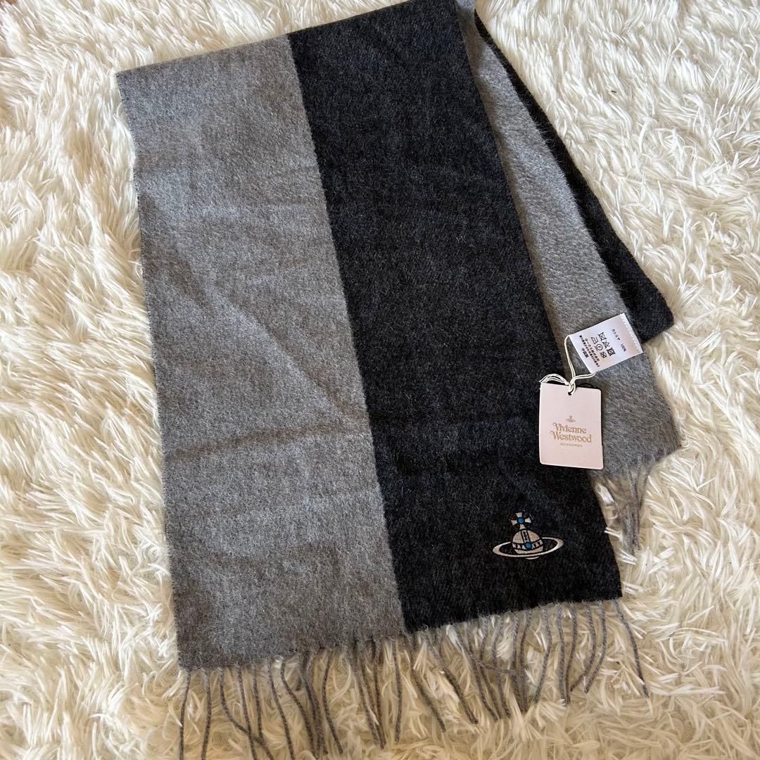新品タグ付✨ヴィヴィアンウエストウッド カシミヤ　マフラー オーブ Vivienne Westwood（ヴィヴィアンウエストウッド） ウールマフラー