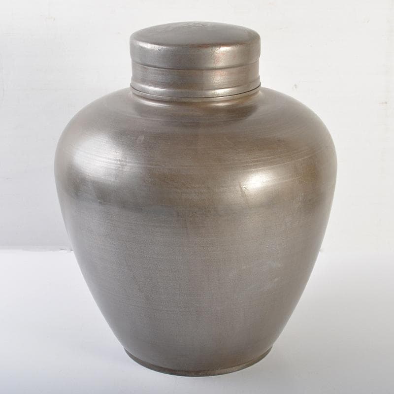 古錫　大茶壷　茶心壷　約8.48kg　御錫屋天下一美作守造銘　B　R6849B