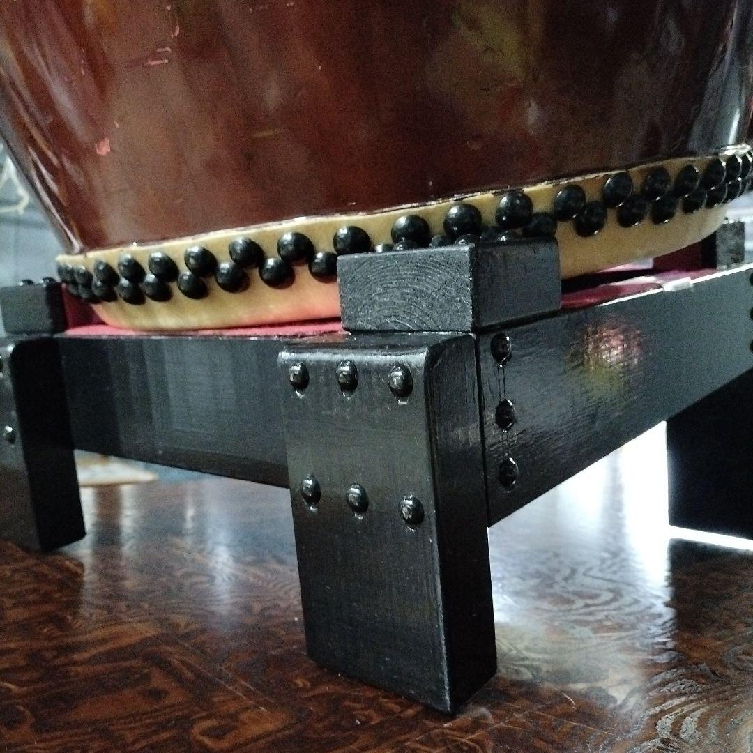 長胴太鼓 平打ち 立奏太鼓台 1.4尺用中古品② 和