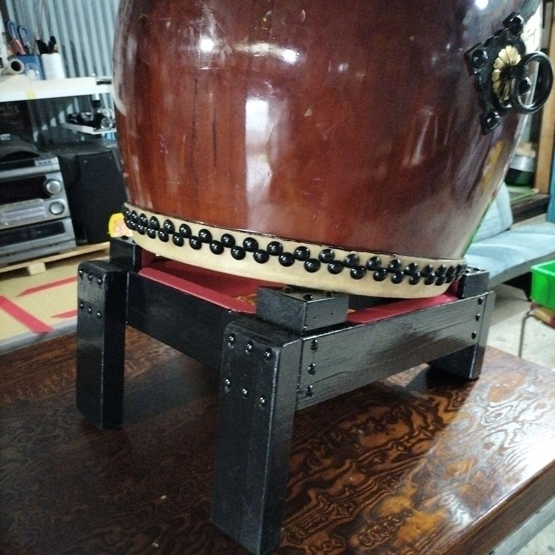 長胴太鼓 平打ち 立奏太鼓台 1.4尺用中古品② 和
