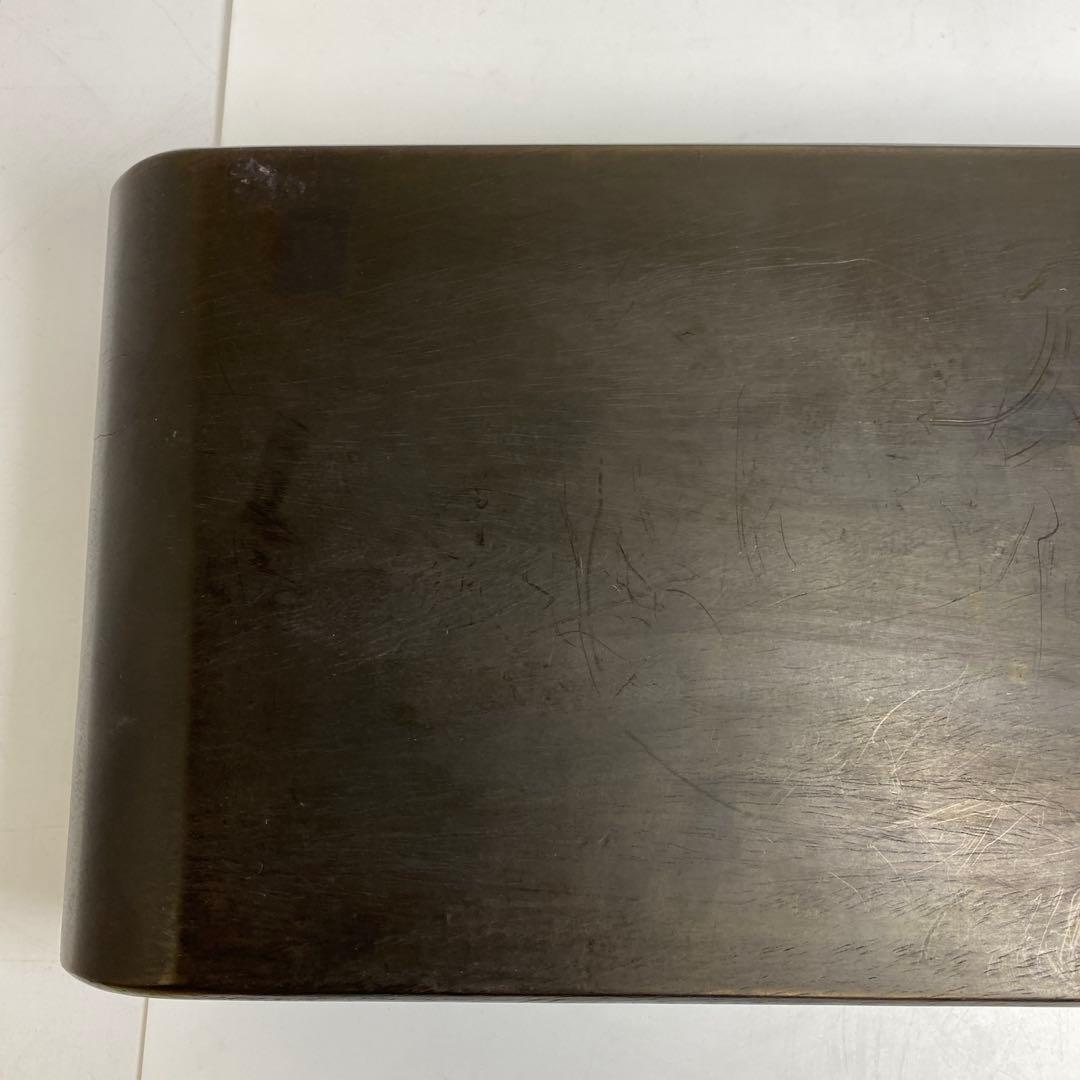 唐物 唐木 肉厚くりぬき曲台 幅約40㎝ 3125gトコト東さ8-0107☆2F