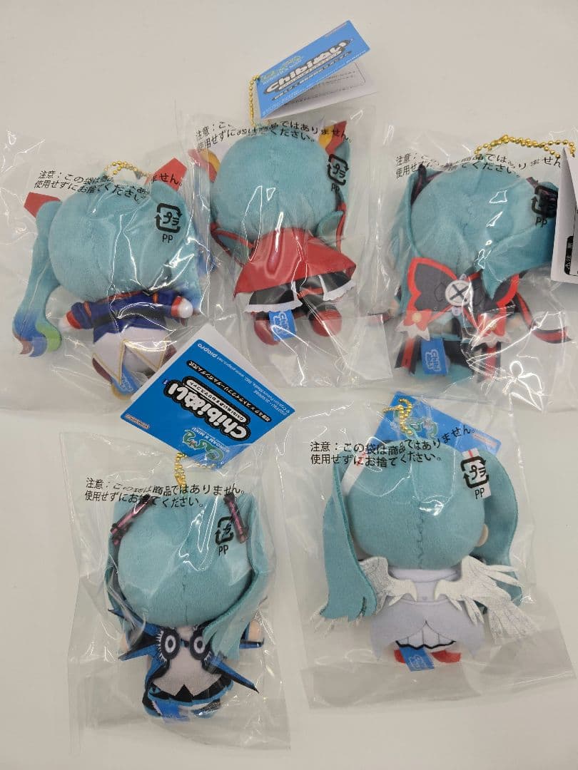 【新品】ガンダム45周年×初音ミク Chibiぬいマスコット 全5種コンプセット