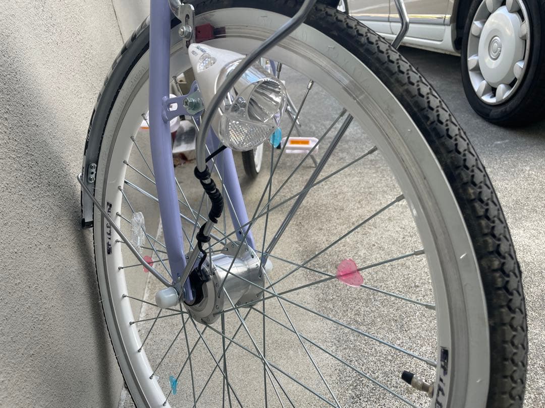 引取限定 神奈川)子供自転車 中古 スパイスアップ 22インチ ラベンダー