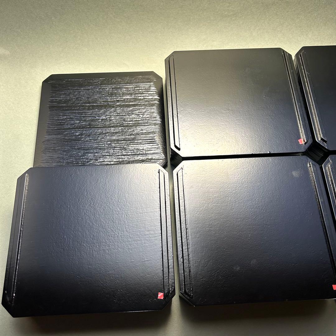 縁高　五段　『一閑塗　七宝四方透かし』　漆器　重箱　菓子器　茶道具　茶道　工芸品