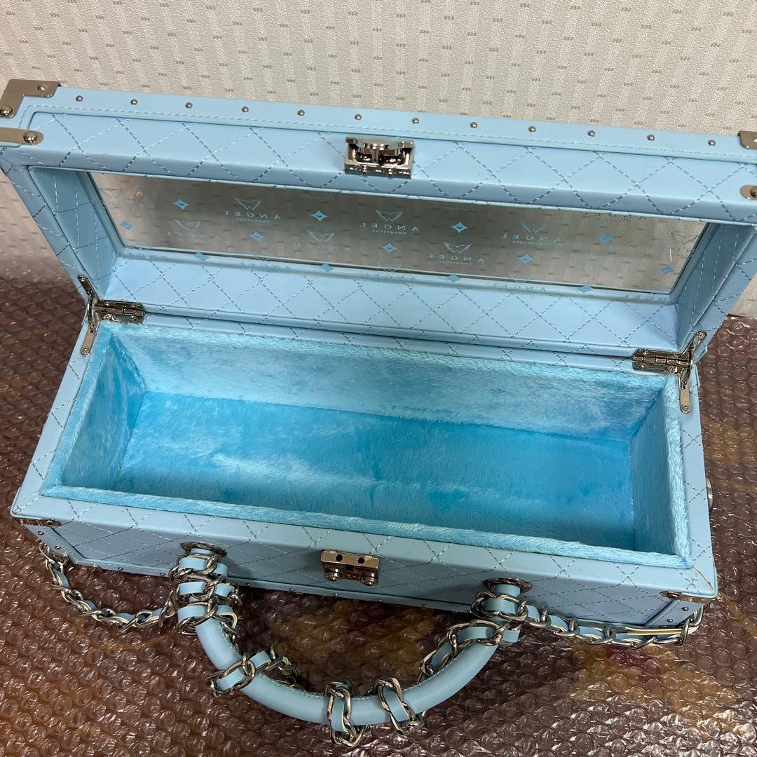 エンジェル♡シャンパン ドゥミセック水色 ブルー 空き箱 &空き瓶2