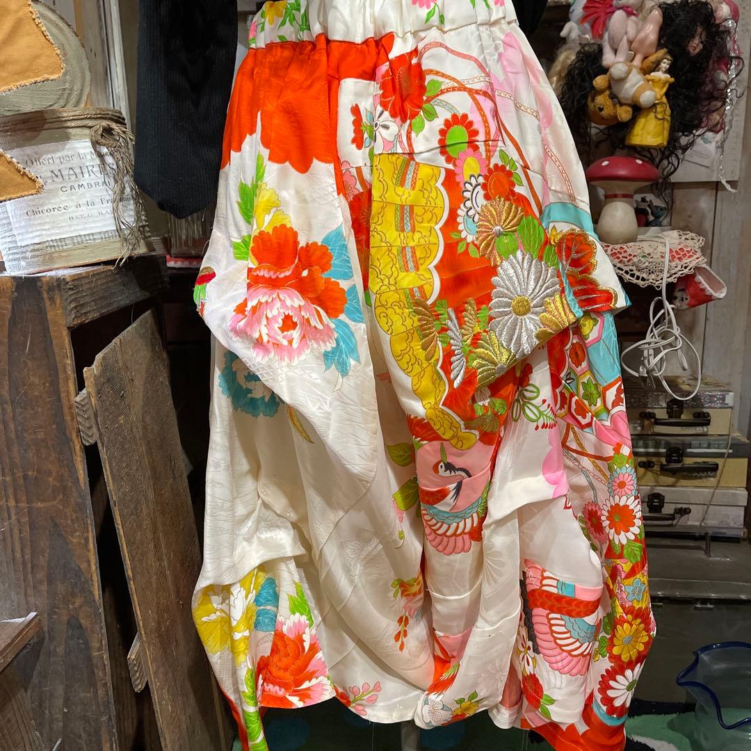 レオさま❣️ 専用子供着物リメイク 変形ワイドパンツ