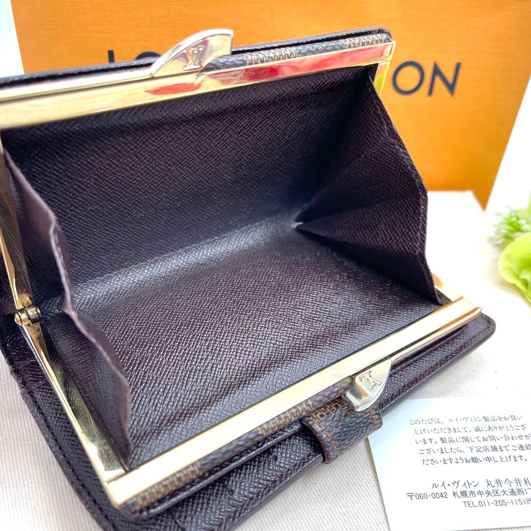 ルイヴィトン　ダミエ　ヴィエノワ 　がま口財布　折財布　901
