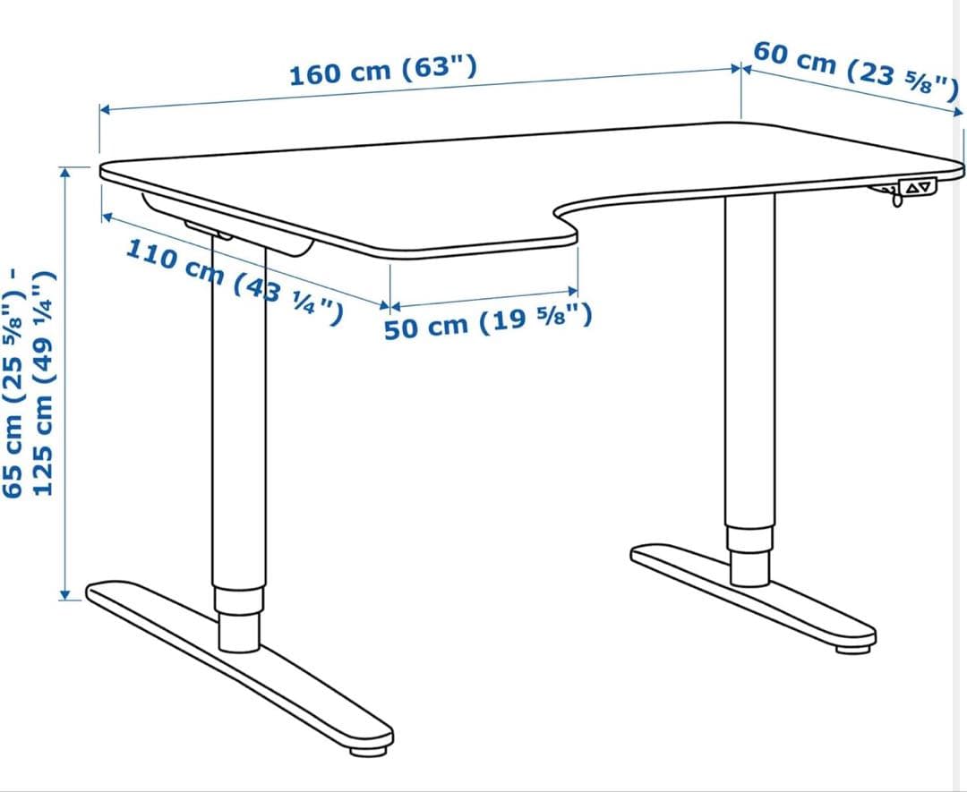 IKEA BEKANT コーナーデスク左