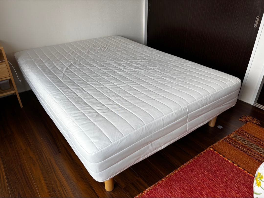 【無印】脚付マットレス・ポケットコイル・ダブル(脚26cm)【送料無料】