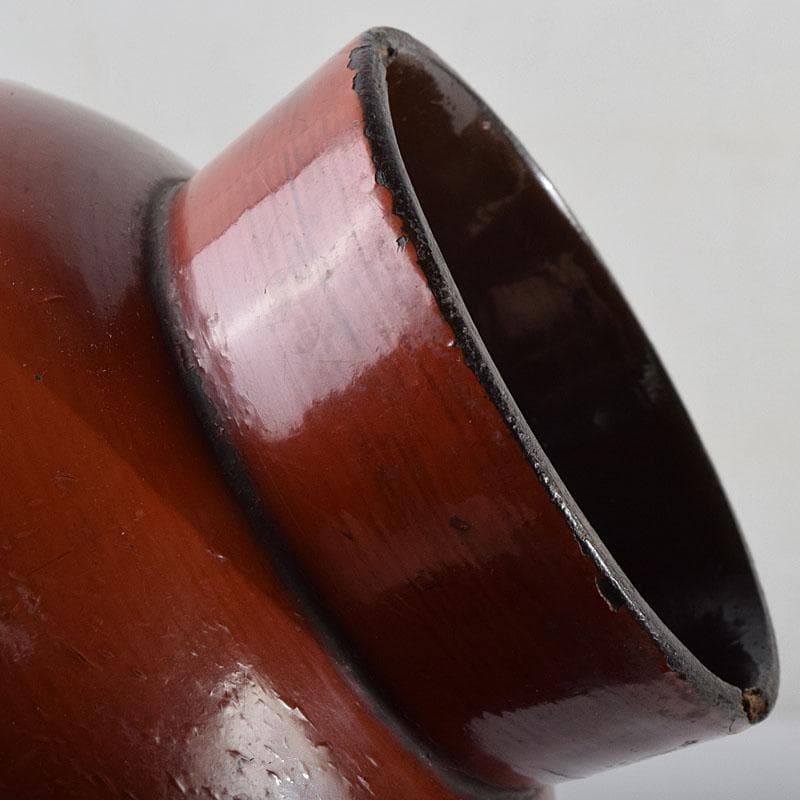 根来塗 時代根来 朱塗 在銘 椀 時代箱 C R9401