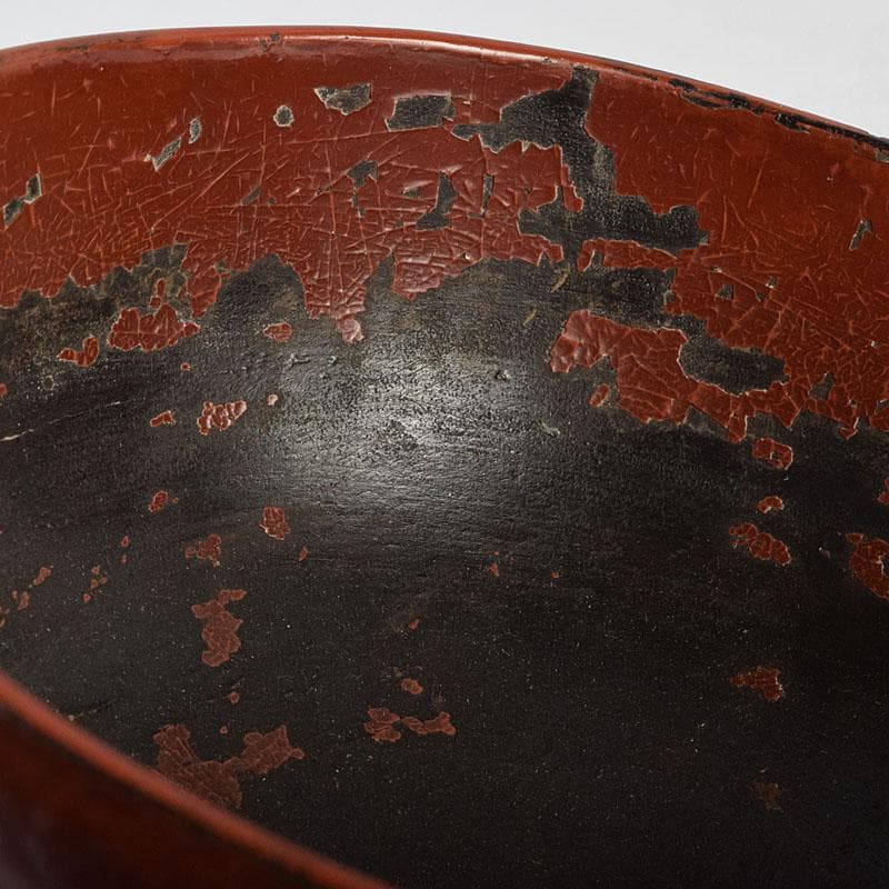 根来塗 時代根来 朱塗 在銘 椀 時代箱 C R9401