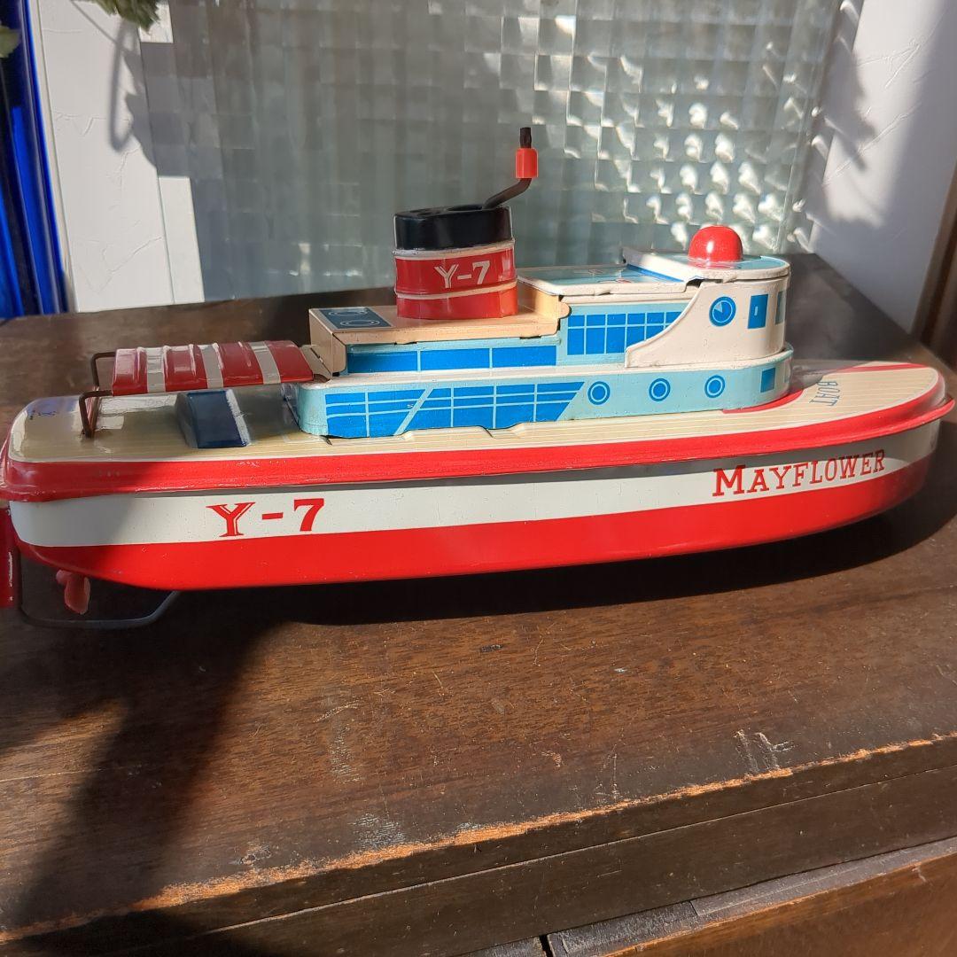 昭和レトロ　ブリキ玩具おもちゃ　米澤製ブリキボート