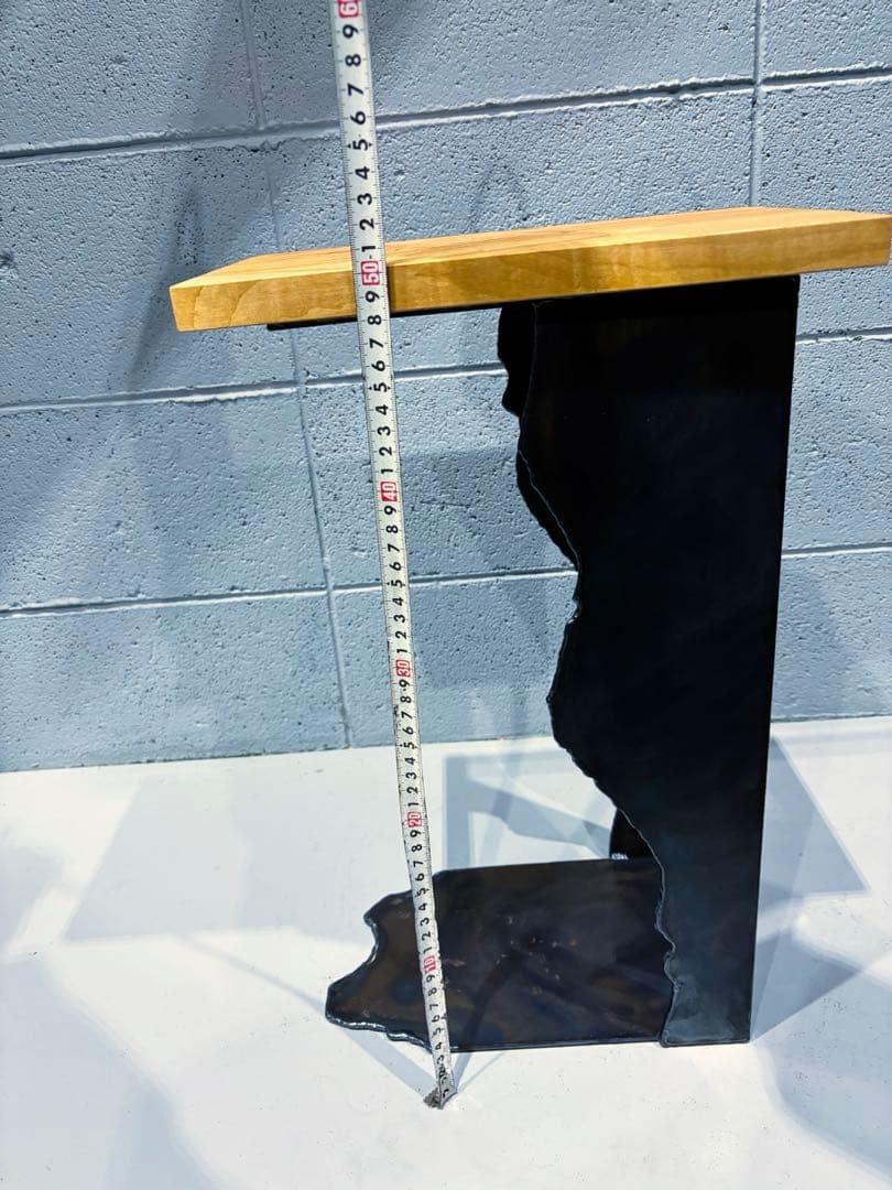 桜一枚板サイドテーブル コーヒーテーブル ナイトテーブル 観葉植物