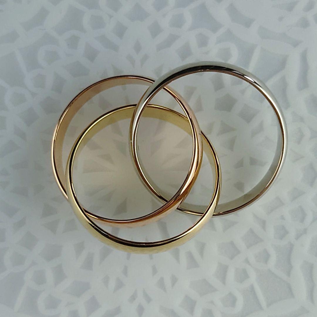カルティエ 750トリニティリング スリーカラー 50 K18 クラシック