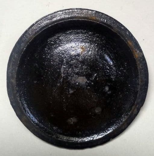 時代 亀文堂 身在印 山水画 銅蓋 鉄瓶 未使用