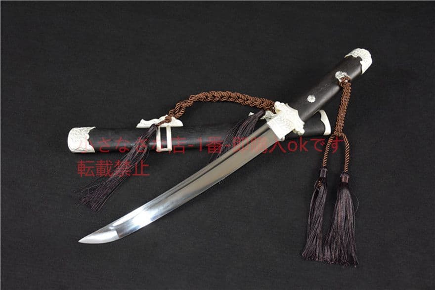 曲げ型簡装唐刀（短めの花梨木鞘）古兵器   武具　刀装具　日本刀　模造刀 居合刀