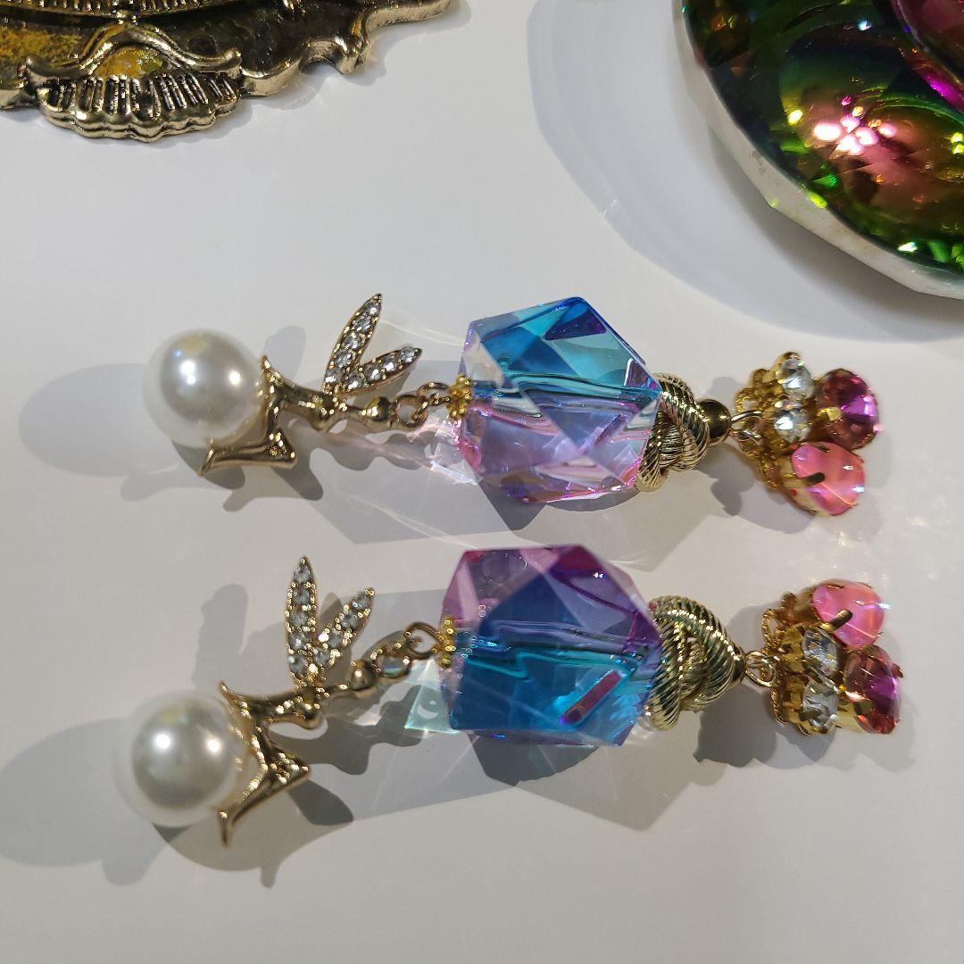 ハンドメイド ピアス No.291 水引イヤリング⁄ピアスNo.291