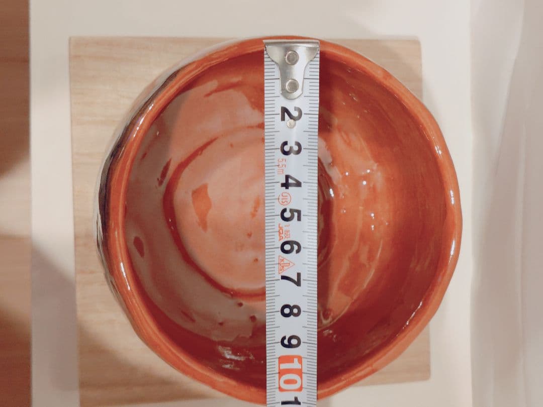 赤茶碗 月影 木製箱付き 楽焼 - メルカリ