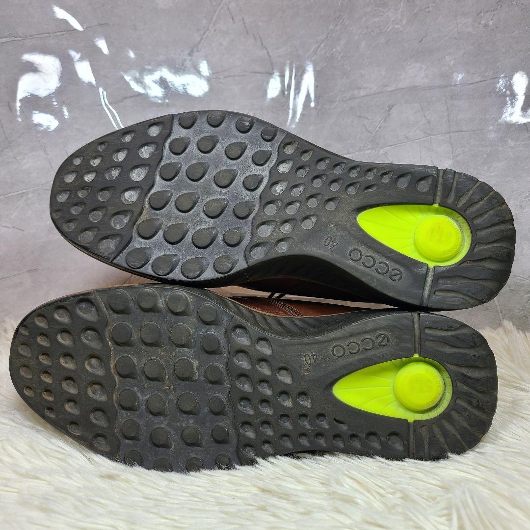 【ECCO】ST.1 HYBRID PLAIN TOE TIE　ダークブラウン