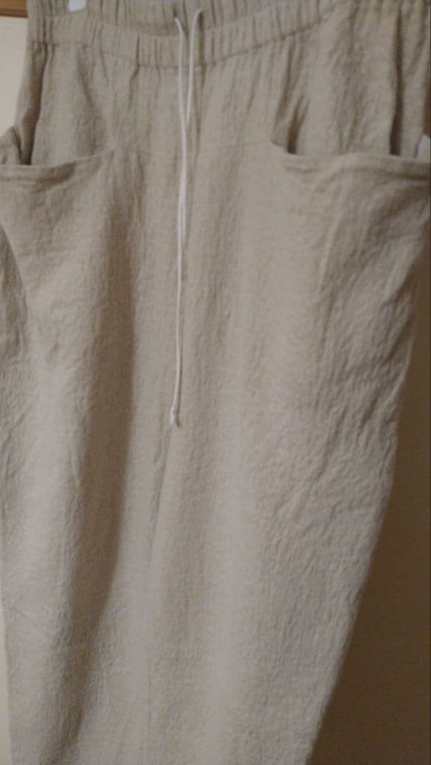 アトリエナルセ コットンウールツイルサルエルパンツ キナリ