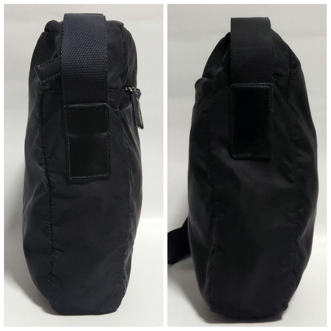 PRADA プラダ テスートナイロン レザー ショルダーバッグ ブラック
