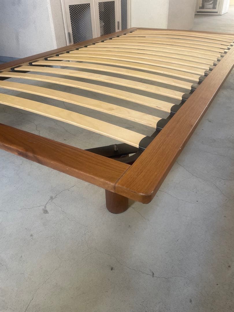 【引取限定】無印シングルベッドフレーム ナチュラルウッド