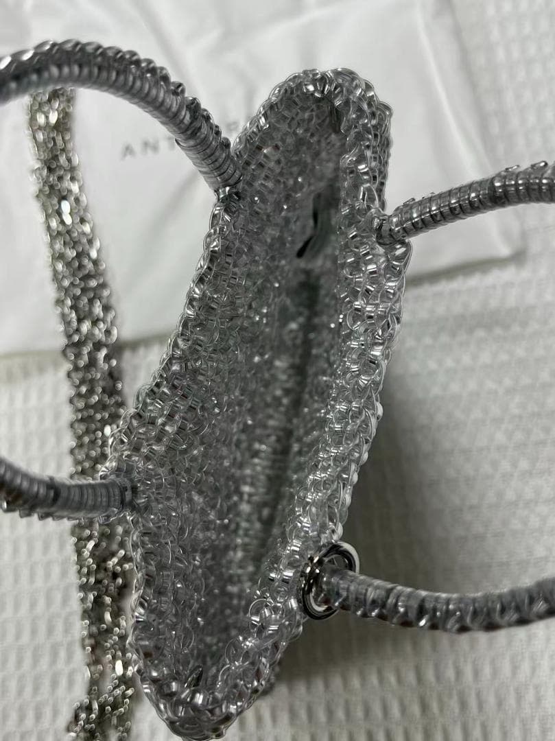 ANTEPRIMA シルバー ビーズハンドバッグ