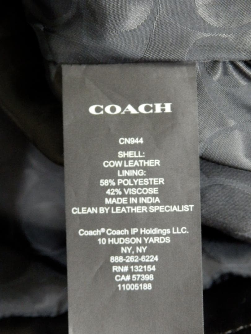 M1521 COACH コーチ レザーレーサー シングルライダース Mサイズ coach